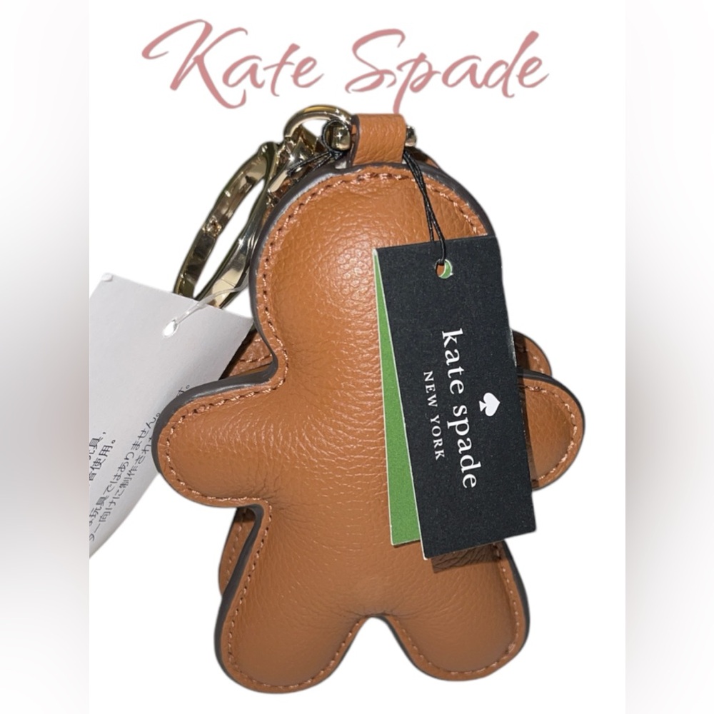 NWT! KATE SPADE GINGERBREAD KEYCHAIN BAG CHARM - Picture 4 of 8